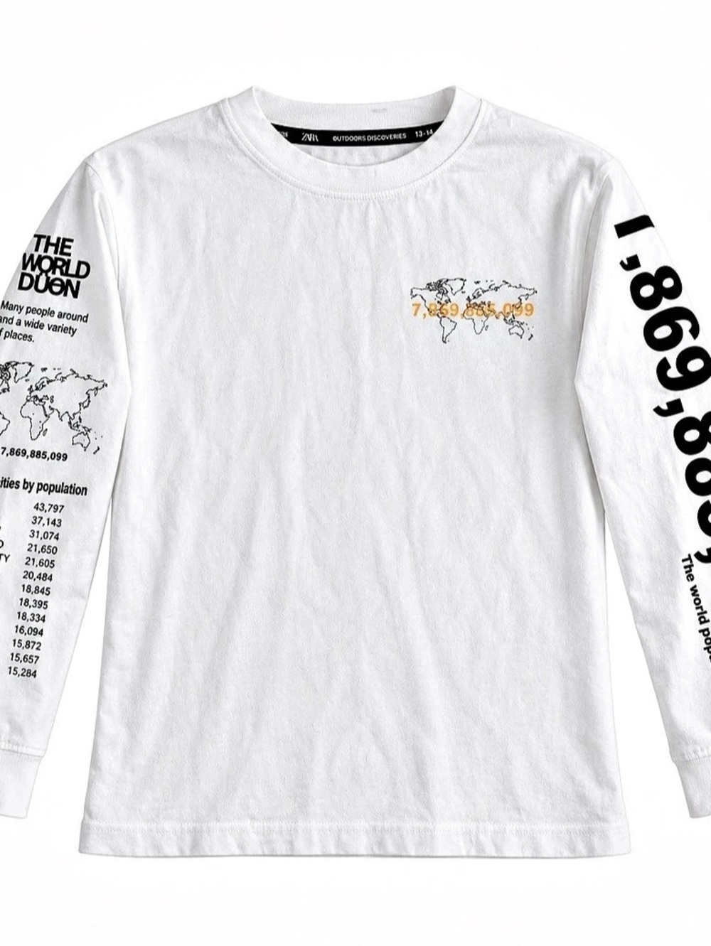 Zara Outdoors Discovering long sleeve graphic T-shirt Graphic Long Sleeve